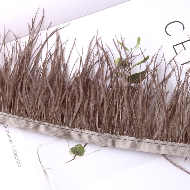 Платье из страусиных перьев 8-10 см, модное украшение, ткань с перьями и кисточками, аксессуары для одежды 