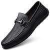 Fashion High Quality Men Casual Leather Loafers Flat Designer Casual Business Office Formal Shoes New Soft Bottom Antiskid Walking Shoes