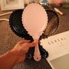 Винтажное Резное Ручное Зеркало для Макияжа Косметическое Компактное Зеркало