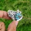 Mothers Day Sale 925 Sterling Silver Natural Tibetan Turquoise Statement Ring