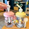 Dust Cap Water Bottle High-capacity Straw Bottle Anti Drop Tea Kettle  Children