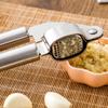 Garlic Press Heavy Duty Stainless Steel Mincer Tool Large Chamber Crushes Garlics Nuts Ergonomic Handle Kitchen Gadget for Easy Cooking