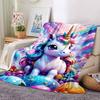 1 шт. единорог радуга Мягкое теплое покрывало Плед для сна для дивана дивана офиса кровати кемпинга путешествий, Удобное