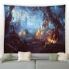 Страшный Хэллоуин Гобелен Тыквенный Фонарь Декор Стены Комнаты Фонарь Ткань Замок Ночная Сцена Подвесной Дом
