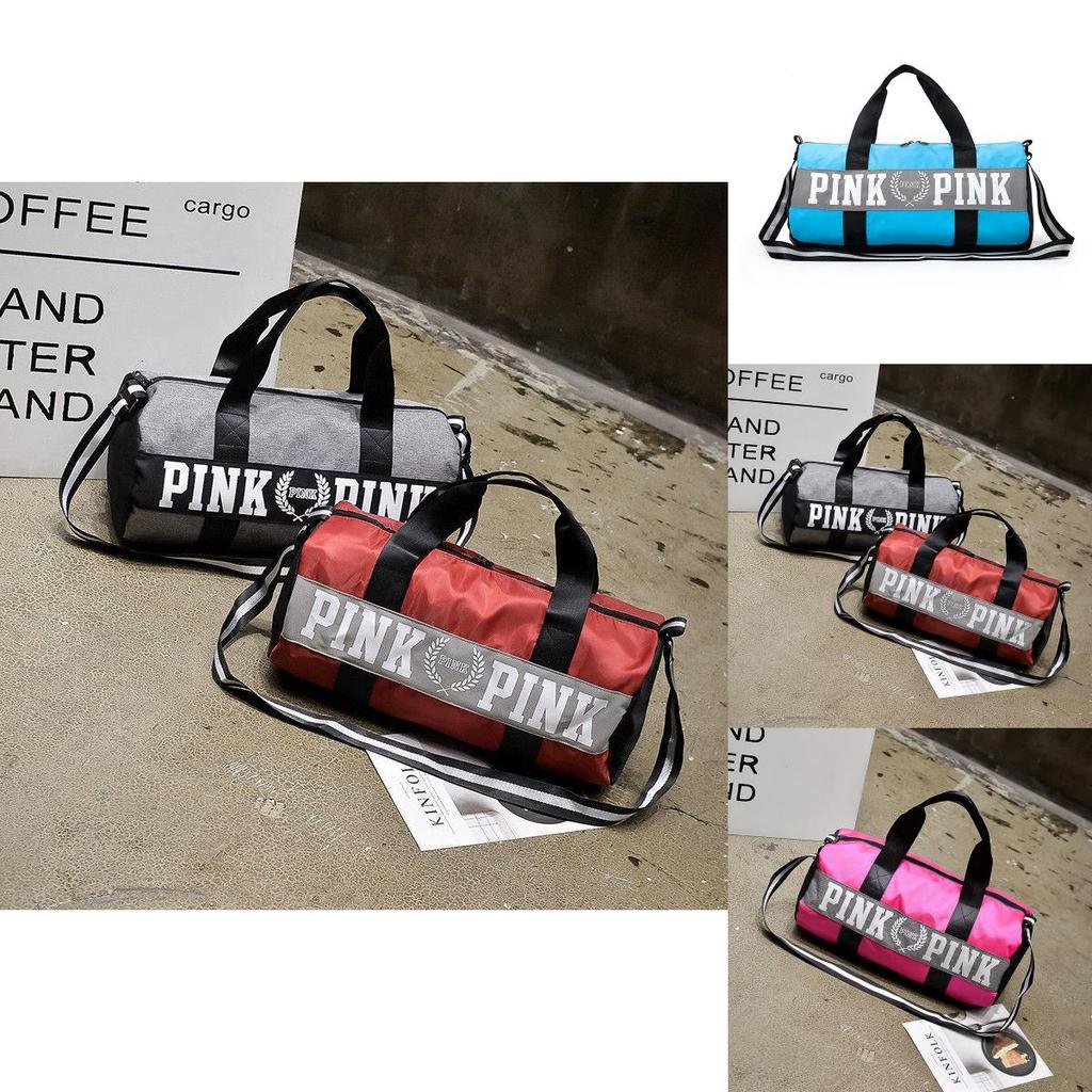 Розовая холщовая сумка-даффл Victoria's Pink для йоги с вневременным дизайном для школы и спортзала