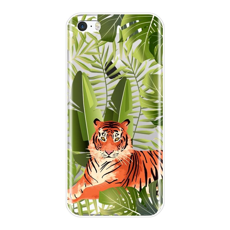 Чехол для телефона для Apple iPhone 4 4S 5 5C 5S SE, силиконовый чехол с цветком, мопс, собака, кошка, фламинго, лиса, олень, мягкая задняя крышка для iPhone 4 5 S