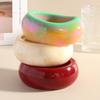 Exaggerated Acrylic Bangle Bohemian Retro  Hand Ring Cute Wide Cuff Bracelets  Decoration