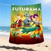 1 шт. Фланелевое одеяло Futurama для улицы, легкое, теплое, уютное, для путешествий, кемпинга, офиса, мягкая полиэстеровая ткань