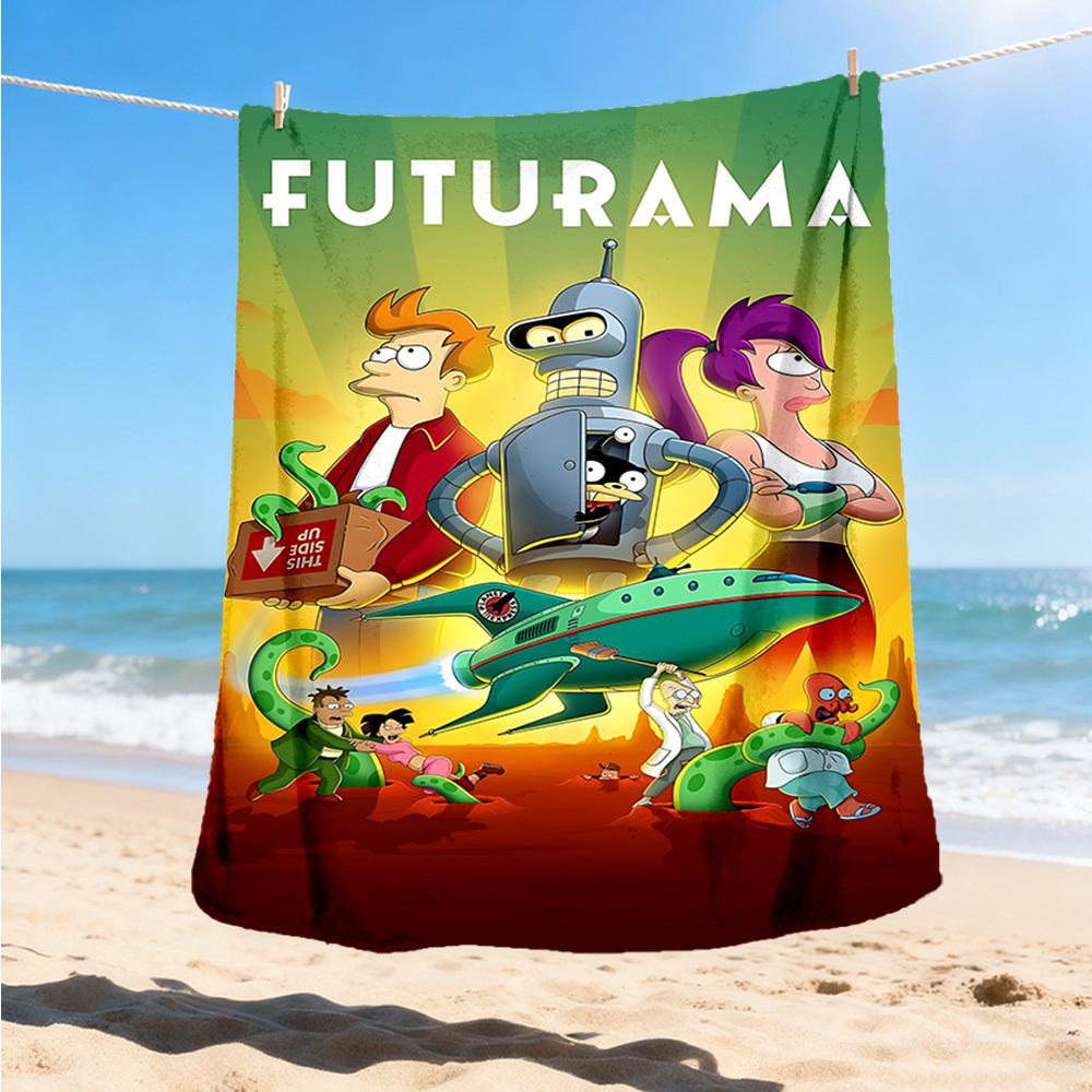 1 шт. Фланелевое одеяло Futurama для улицы, легкое, теплое, уютное, для путешествий, кемпинга, офиса, мягкая полиэстеровая ткань
