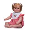 Cute 60cm Reborn Doll Maddie with Rooted Curly Hair Cloth Body Fat Baby Doll Look Real Handmade 3d Painted Skin Newborn Dolls for Kids Age 3+ Year Old
