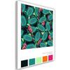 Canvas Print Parrots In Exotic Leaves