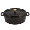 Staub Pico Cocotte Oval 29 см, черный 1102925 Двуручная эмалированная кастрюля Oval Brater, черный Pico Cocotte Stylish Pot Pan Посуда для приготовления пищи Кухонные принадлежности [Staub]