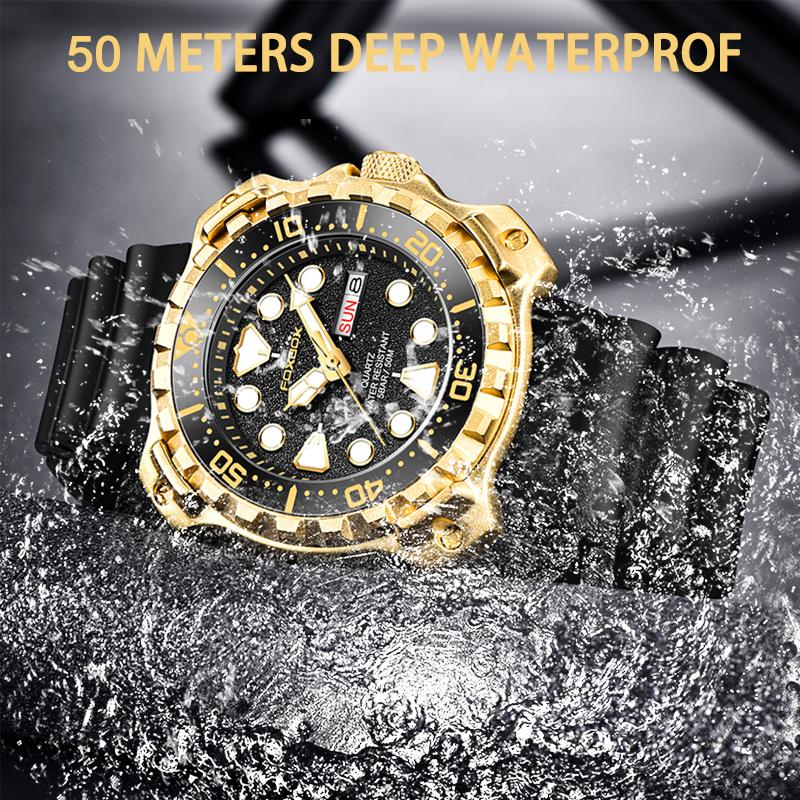 Модные мужские часы, лучший бренд, роскошные спортивные часы с большим циферблатом для мужчин, водонепроницаемые светящиеся часы, кварцевые часы с датой