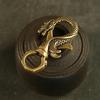 Vintage Copper Dragon Figurines Small Ornaments Retro Brass Animal Car Key Chains Crafts Office Desk Decorations Accessories