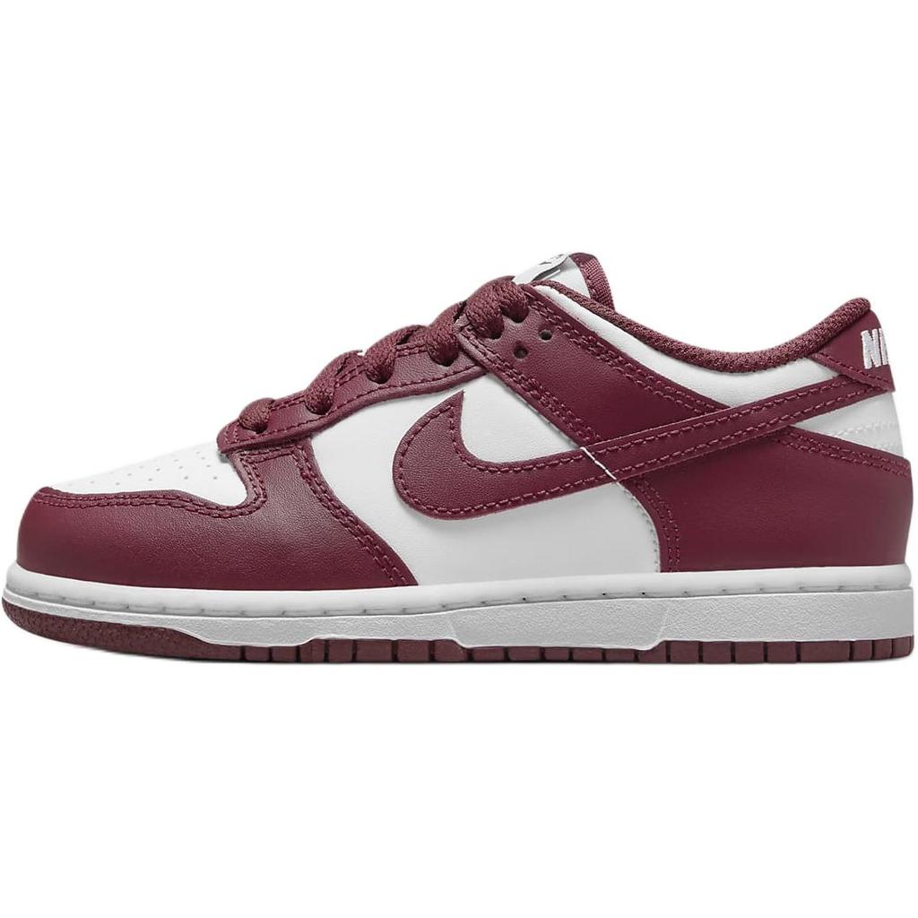 Nike Dunk Противоскользящие Износостойкие Низкие Детские Кеды для Скейтбординга Красные Белые для Детей 3-7 Лет Кроссовки FB9108-115