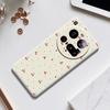 For Xiaomi 15 Ultra Case Red Cherry Pattern Printing Straight Edge TPU Phone Back Cover