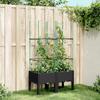 VidaXL Planter with Trellis, Raised Bed, Flower Box, Plant Pot, Flower Box Garden Patio Terrace Outdoor, 367953