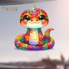 Christmas Car Pendant Cartoon Snake Shape Lightweight Hanging Accessory New Year Trees Doors Windows Decoration Hanging Ornament Bag or Keychain Charm