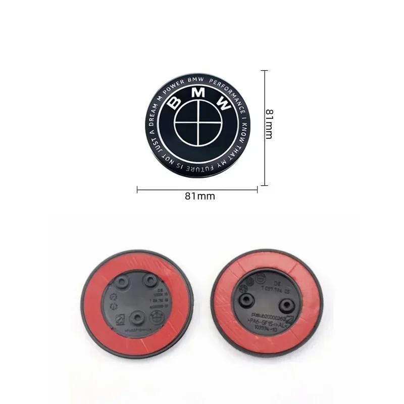 1P 81mm 2pins 3pins Car Emblem Front Bonnet Hood Rear Trunk Emblem For BMW 50th Anniversary Logo F10 F20 F30 F32 F34 51147057794
