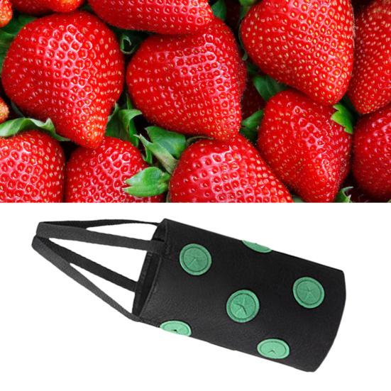 Растущий мешок Прочный нетканый материал большой емкости Подвесной мешок для горшков с клубничными растениями для сада