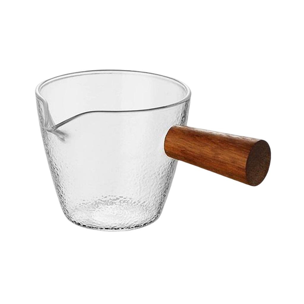 Мерный стакан для эспрессо с деревянной ручкой Аксессуары Термостойкий стеклянный стакан для молока для чая Бариста Семья эспрессо