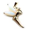 [C9354] - Gold Plated Pendant 'Tinkerbell' Boreal White - 20x27 Mm