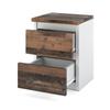 White Vintage Bedside Cabinet 30 Cm 2 Drawers Tv Table For Old Bedroom