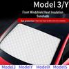 Шестислойный солнцезащитный экран для переднего лобового стекла Tesla Model Y/3: Улучшенная теплоизоляция и аксессуары для защиты от солнца