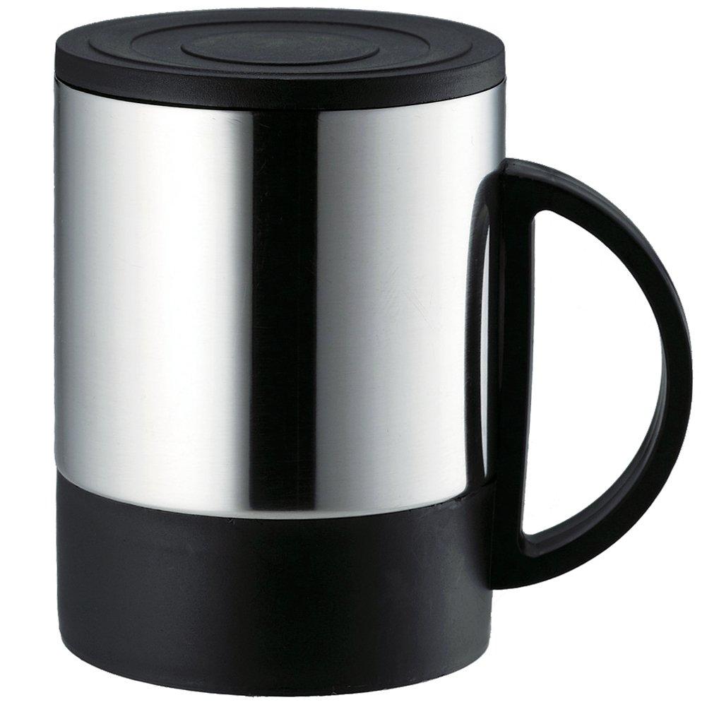 Кружка Takakuwa металлическая с крышкой, серебристая, 200 куб. см 802227