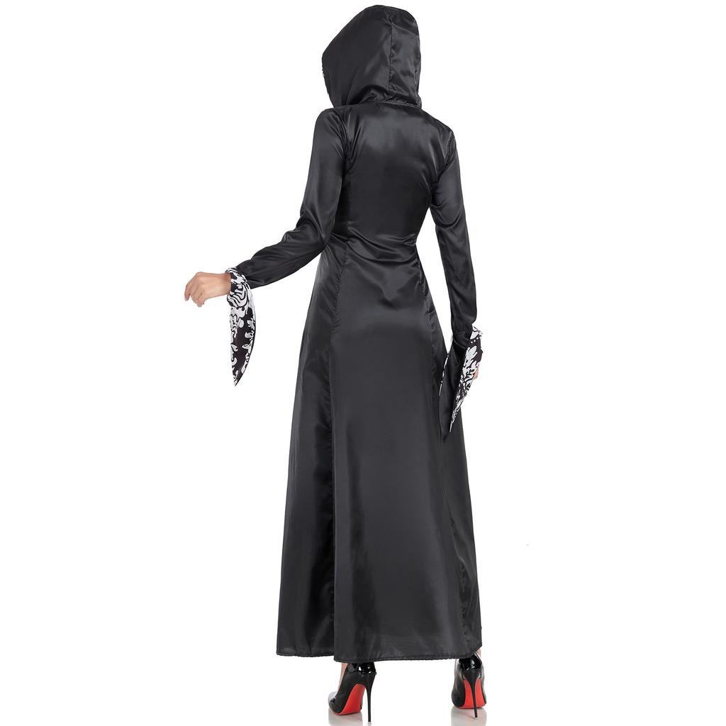 S-XXXL Средневековое винтажное платье с принтом панк COS, костюм ведьмы на Хэллоуин