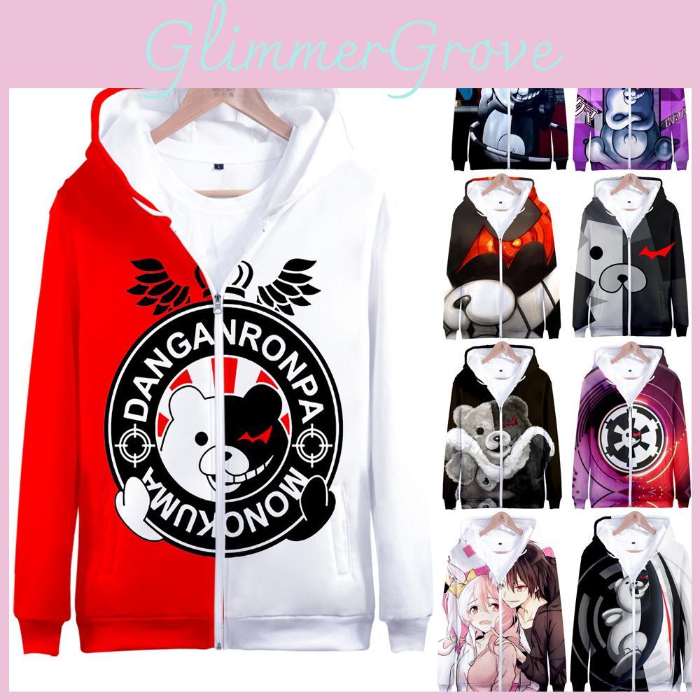 Уютная толстовка Danganronpa Monokuma с ярким 3D-принтом для фанатов аниме
