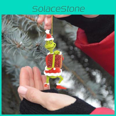 Очаровательное мультяшное акриловое двухстороннее украшение на елку Гринч для праздничного украшения автомобиля