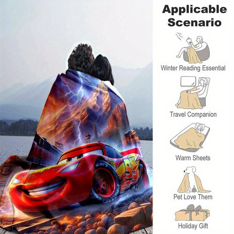 1pc. Lightning McQueen Car Blanket - Perfect for Home, Office, Outdoor Use, Gift Idea, Suitable for All Seasonsz0417210