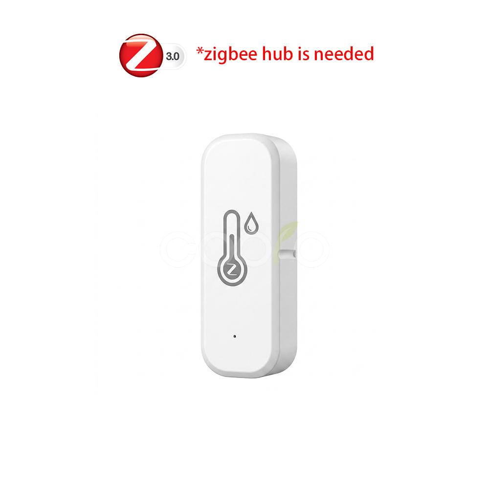 Tuya Zigbee Temperature & Humidity Sensor Battery Powered APP Remote Control Thermometer For Alexa Google Yandex Voice Control