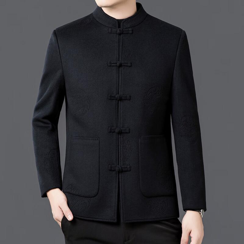 Firstview Мужское пальто пуховое из шерстяной смеси в национальном стиле FV25D1781