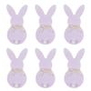6PCS/Set Easter Bunny Felt Cutlery Holder Bag Tableware Knife Fork Cover Bag Party Accessories Happy Easter Party Decorations