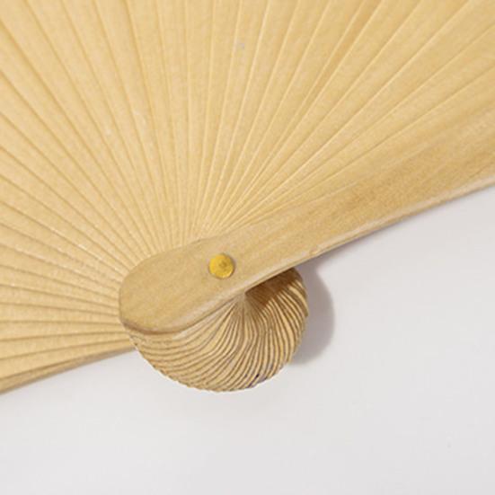 Solid Color Wooden Folding Fan Portable Summer Handheld Cooling Fan Decoration Dance Performance Props Party Costume Accessories