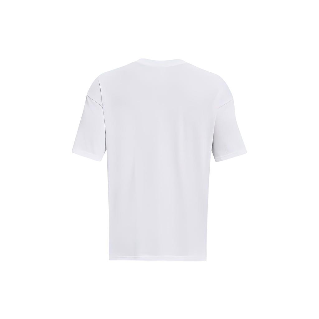 Under Armour Ua Oversize Heavyweight Short Sleeve Solid Color A-Neck T Shirt Men Tops White 1384037-100