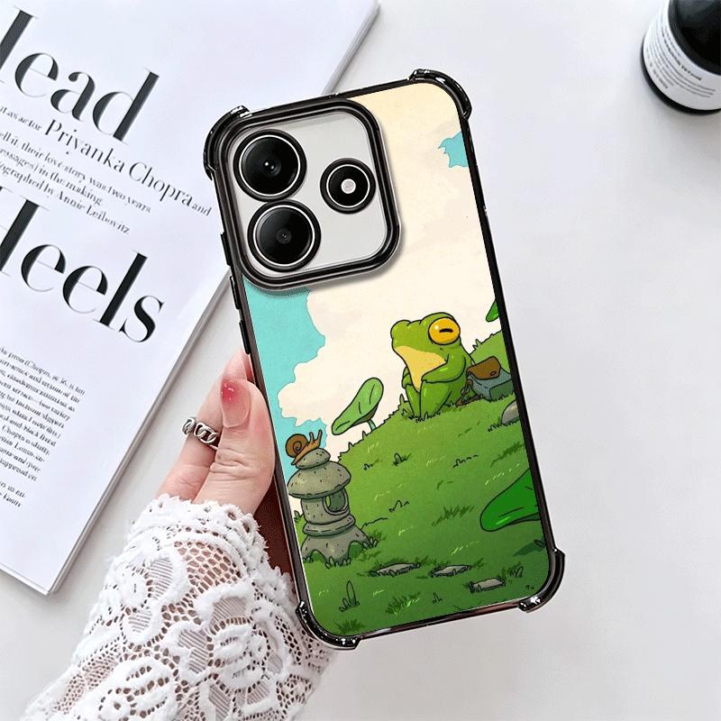 Милый Мультяшный Лягушонок Покрытие Чехол для Телефона Для Xiaomi Redmi Note 14 15 Pro Plus 13 12 11 11S 11T 10 9S 9 5G Противоударный Подушка Безопасности Чехол