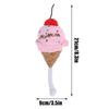 Food Shape Squeaky Pet Toy Dual Color Cat Play Toy Cute Design Ice Cream Toy  For Cat