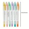 6 шт. маркеров-маркеров Clear View - мягкие светлые цвета, видимый наконечник для точной маркировки, идеально подходят для студентов, школы и офиса