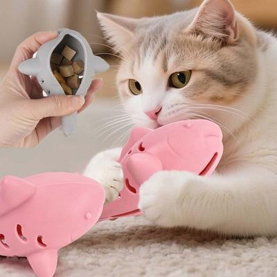 Интерактивная игрушка-грызунок для кошек, кормушка-головоломка для питомцев, имитация рыбы, устойчивая к укусам, игрушка для котят, для стачивания зубов, жевания, товары для кошек