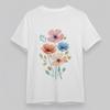 Women's Plus Size Classic T-Shirt Colorful Flower Bouquet Graphic Cotton Tee