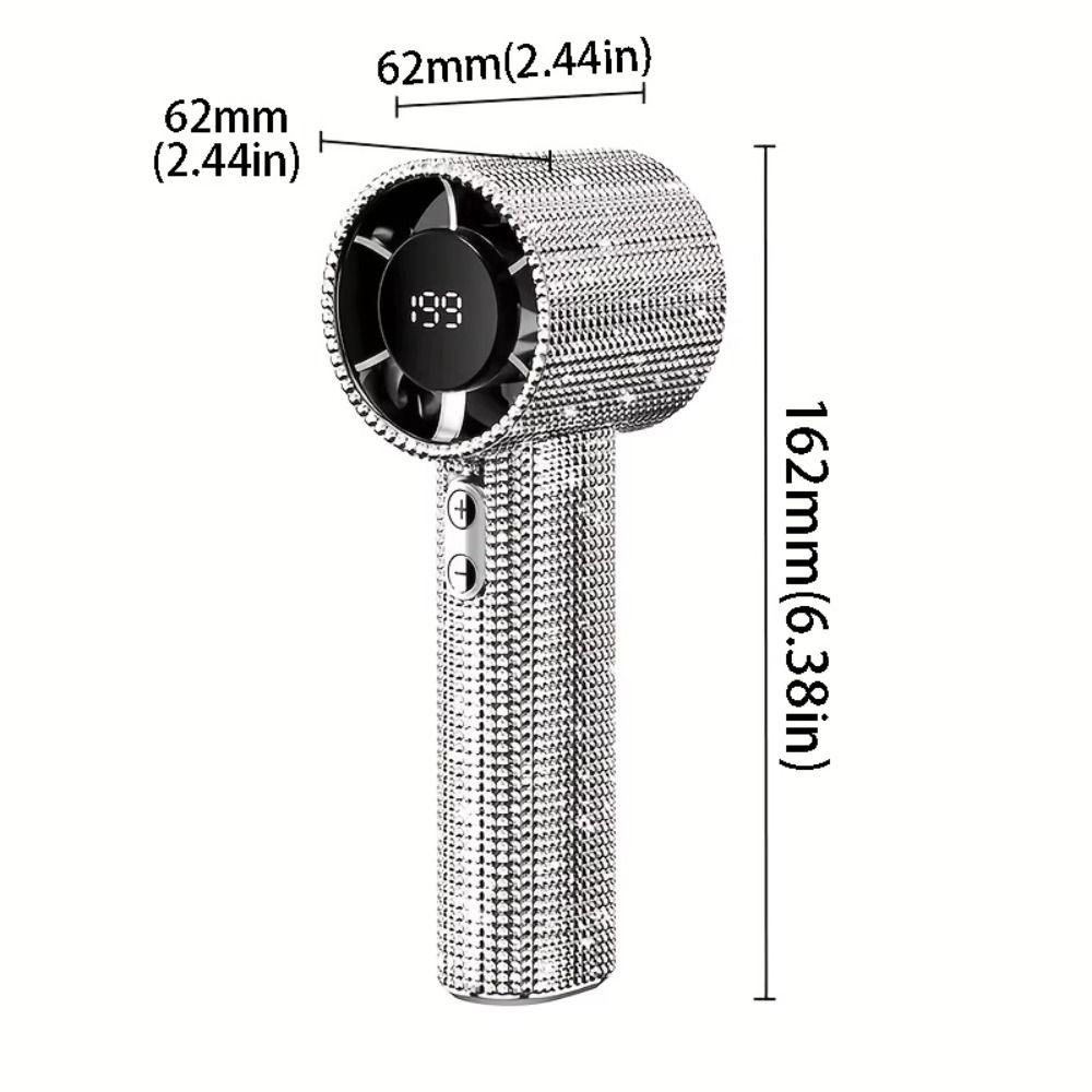 LED Powered Mini Portable Fan Small Size USB Rechargeable Mini Fan Display Use