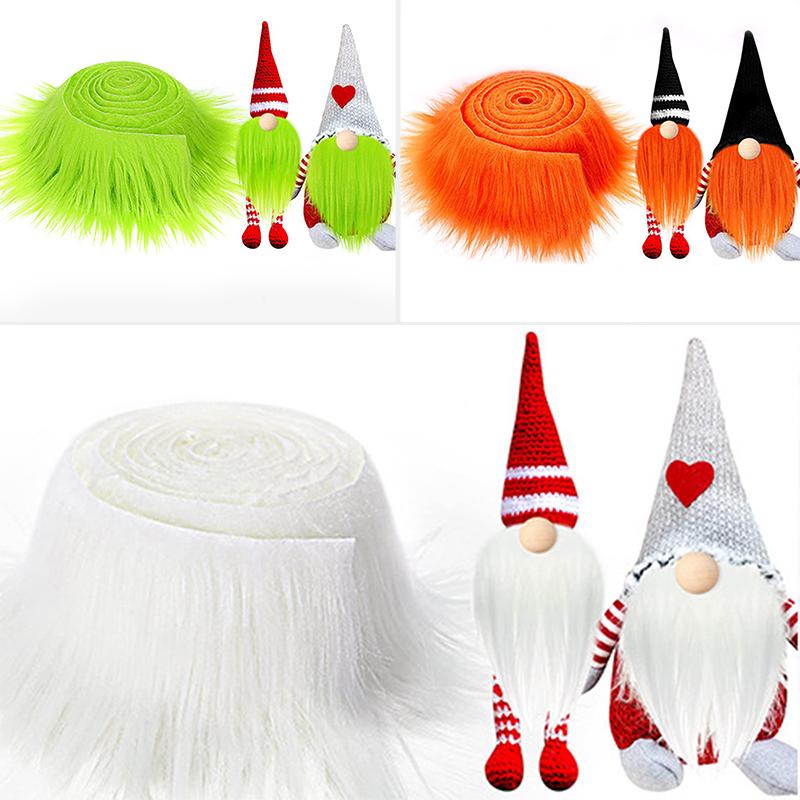 1.5M Christmas Decor Sewing Fluffy Trim Fabric Plush Fur Stripe Faux Fur Ribbon Tapes DIY Apparel