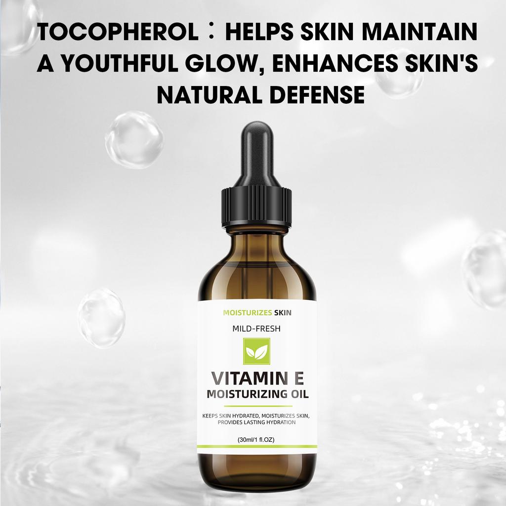 Vitamin E Facial Oil Deep Hydrating and Nourishing Skin Serum for Fine Lines and Radiance 30ML Glass Dropper for Men and Women