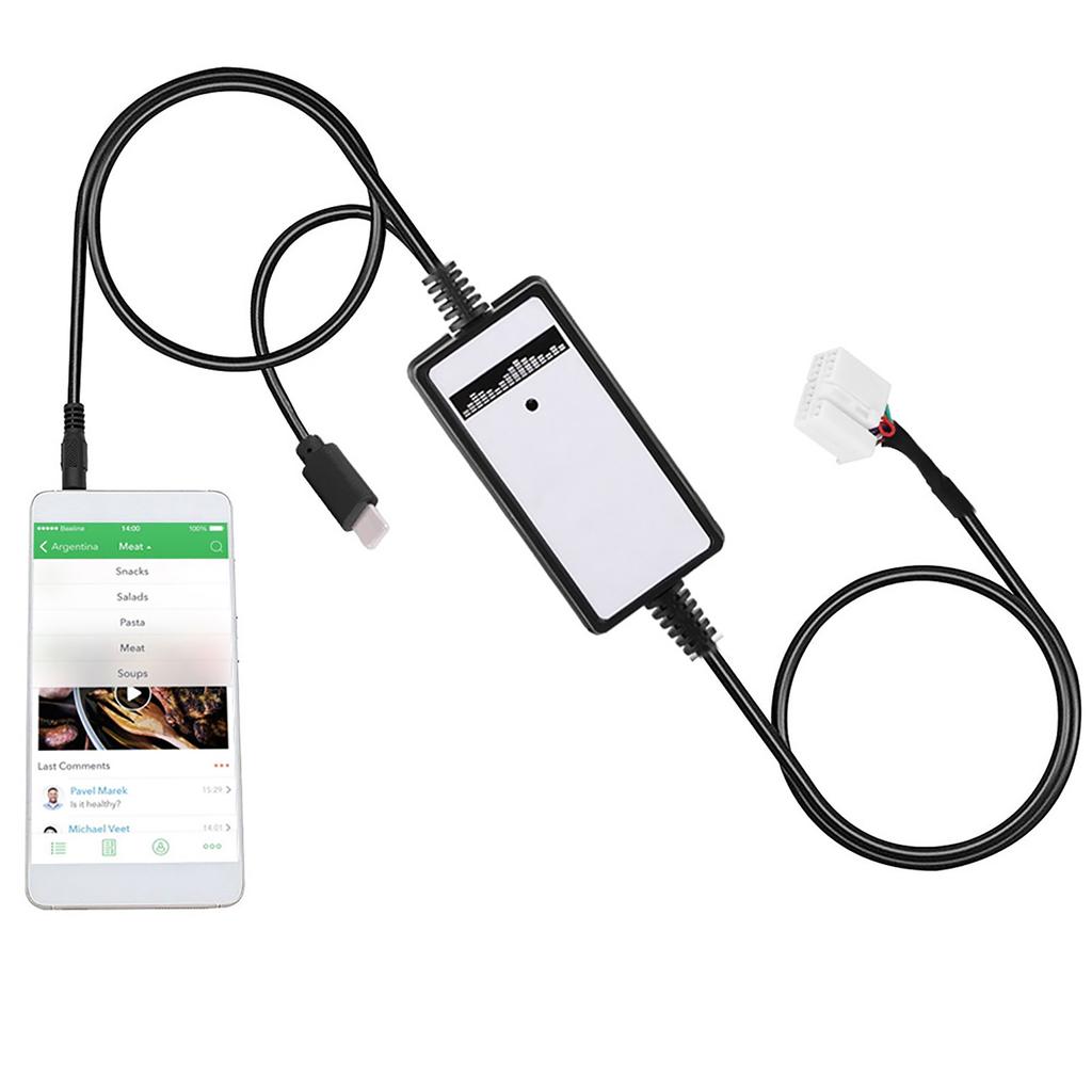 For Accord 07‑11 Iphone 5 6 6s Auto Car AUX Audio Input Integration Interface Adapter