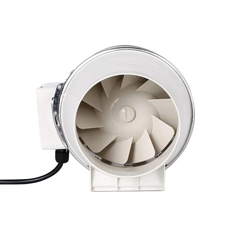 3/4/5 Inch Exhaust Fan Home Silent Inline Pipe Duct Fan Bathroom 220V Extractor Ventilation Kitchen Toilet Wall Air Cleaning
