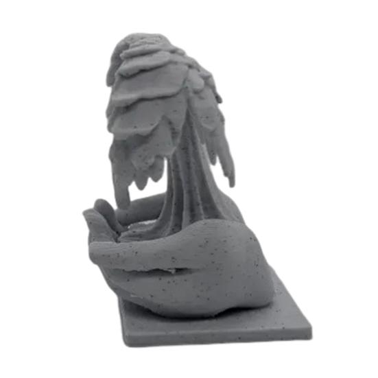 Guardian Angel Figurine 3D Printed Angel Statue Desktop Angel Ornament Handcrafted Irish Decor for Office Living Room