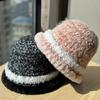 New Plush Fisherman Hat for Women In Autumn and Winter Warm and Face Friendly Small Knitted Hat Casual and Versatile Cold Proof Basin Hat Bucket Hat